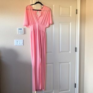 Long Coral Dress